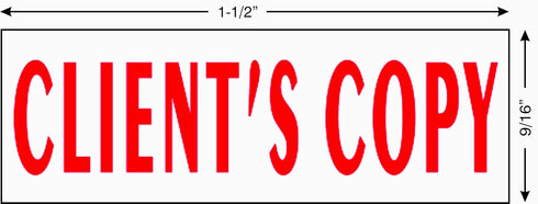 Imprint 360 AS-IMP1001 - Client S Copy, Heavy Duty Self-Inking Rubber Stamp, Red Ink, 9/16" x 1-1/2" Impression Size