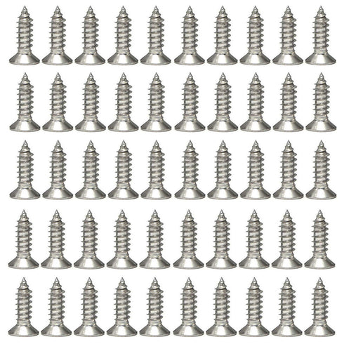 #6 x 5/8" 304 Stainless Steel Wood Screws - Phillips Flat Head Self Tapping Screws, 100 Qty
