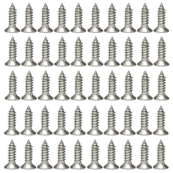 #6 x 5/8" 304 Stainless Steel Wood Screws - Phillips Flat Head Self Tapping Screws, 100 Qty