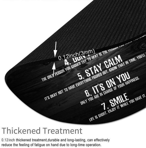 Custom 7 Rules of Life Motivational Quotes Round Mouse Pad, Inspirational Quote About Life, 7.9 x 7.9 x 0.12 Inch