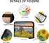 Horse Sunflowers Field Accordion Document Files Organizer, 13 Pockets, Yellow Floral Expanding File Folder for A4