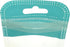 (100, 2.36 inch 10.63 inch) Clear Window Half Turquoise Green Plastic Resealable Bags with Butterfly Hang Hole