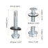 uxcell #14 x 1-1/2" Self Drilling Screws, 100pcs Zinc Plated Steel Roofing Screws with Rubber Washer for Metal