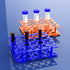 2Pcs Centrifuge Tube Rack for 10ml/15ml/50ml, 50 Wells, Laboratory Plastic Tube Holder (Orange&Blue)