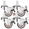 Stem Casters 360 Degree Swivel TPR Wheels - Replacement Industrial Castors for Carts, Furniture, Dolly (1.5 Inch with