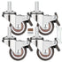 Stem Casters 360 Degree Swivel TPR Wheels - Replacement Industrial Castors for Carts, Furniture, Dolly (1.5 Inch with