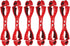Ergodyne Squids 3400 Glove Clip Holder, Dual Clips, 6-Pack, Red
