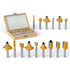 15PCS Router Bits Set 1/4 Inch Shank - Tungsten Carbide Woodwork Tools