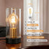 Dimming Industrial Bedside Table lamp for Bedroom -Touch Lamp with USB-A+C Charging Ports & AC Outlet. Nightstand Lamp