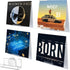 6 Pcs Vinyl Record Display Shelf Wall Mount, Self Adhesive Clear Acrylic