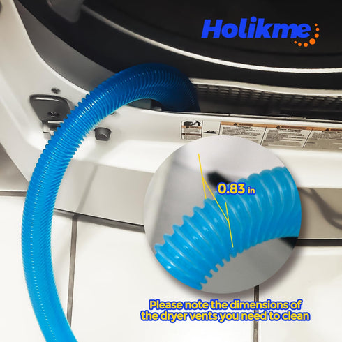 Holikme Dryer Vent Cleaner Kit Dryer Lint Vacuum Attachment Brush, Lint Remover, Dryer Vent Vacuum Hose Replacement