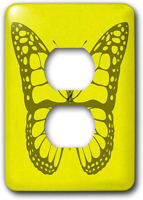 3dRose lsp_167766_6 Pretty Yellow Butterfly Light Switch Cover