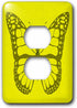 3dRose lsp_167766_6 Pretty Yellow Butterfly Light Switch Cover