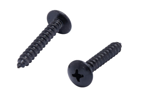 Bolt Dropper No. 8 x 1 Stainless Steel Wood Screws - 25 Pack Black Xylan Coated Phillips Truss Head Screws