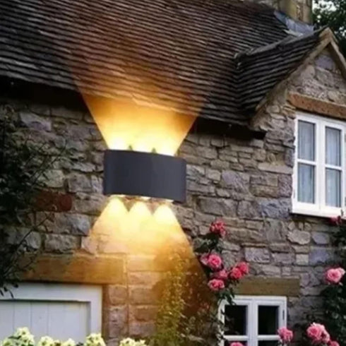 HISEEINLABEL 6 6W Modern LED Waterproof Exterior Wall Lamp, Outdoor Wall Light LED Wall Lights LEDs Wall Sconce Up Down