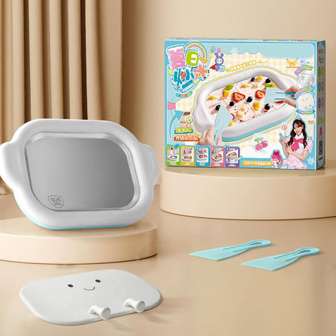 Ywmsfl Multifunctional Rolled Ice Cream Maker Cold Sweet Fried Ice Pan Household Freeze Yogurt Maker for Homemade Fast
