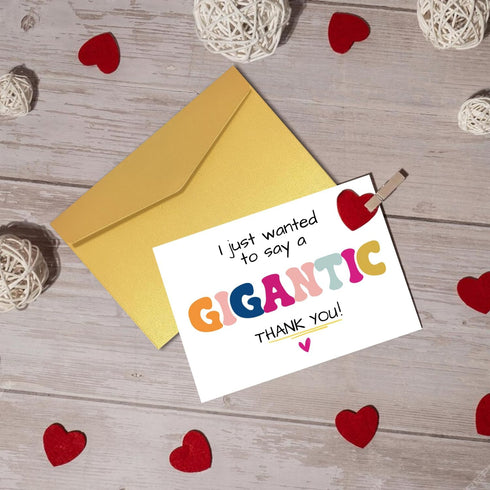 CTVSPC Cute Gigantic Thank You Card for Him Her, Appreciation Cards&Gifts for Teacher Mentor Friend Boss Leader
