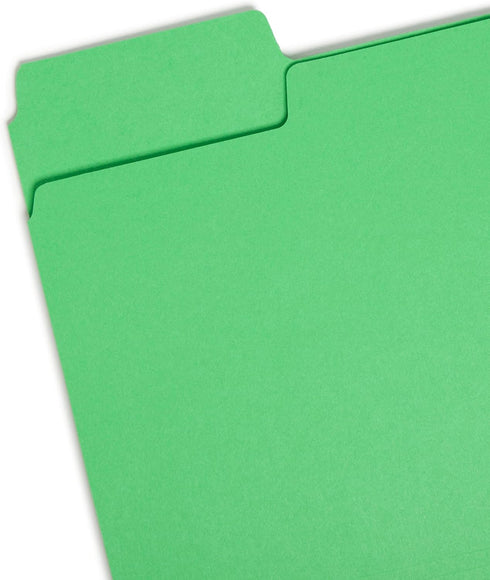 Smead SuperTab File Folder, Green, Oversized 1/3-Cut Tab, Letter Size, 100 per Box (11985)