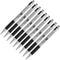 F-301 Ballpoint Retractable Pen, Black Ink, Fine Point Tip, Refillable Pens with Refill, 0.7 mm Stainless Steel