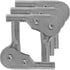 3-Gear 3.93X3.54X0.59In Pack 4 Folding Sofa Hinge Adjustable Self-Locking Support Hinge Heavy Duty Furniture Hardware