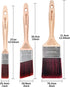 ROLLINGDOG 3PCS Ergonomic Paint Brushes for Walls - Cutting in Brush (1", 2", 3") for Detail Painting