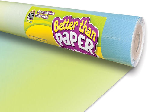 Teacher Created Resources Aqua and Lime Color Wash Better Than Paper Bulletin Board Roll