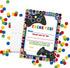 Game On Video Gamer Themed Thank You Notes for Kids - Ten 4" x 5.5" Fill in the Blank Cards with 10 White Envelopes