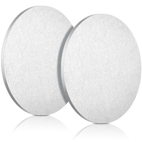 2 Pcs 1/8" x 4" Aluminum Disc Round Sheets, 6061 Aluminum Plates