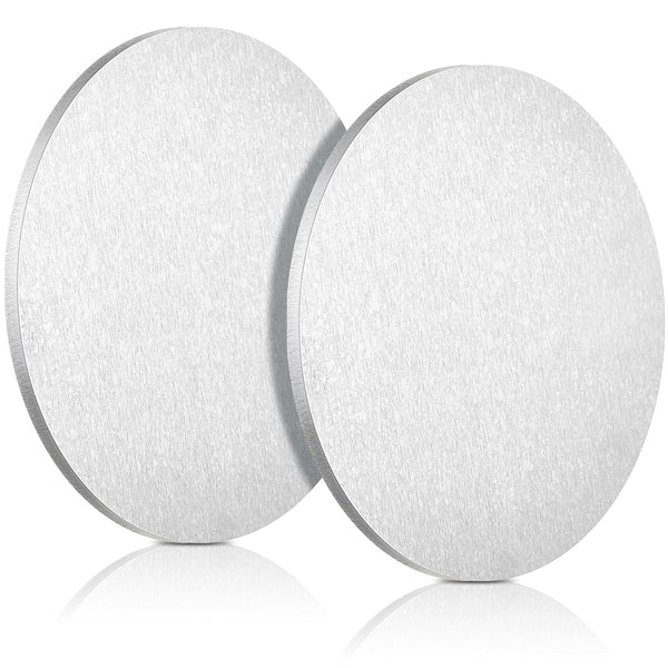 2 Pcs 1/8" x 4" Aluminum Disc Round Sheets, 6061 Aluminum Plates