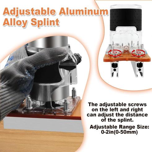 Wshxjzyay Trimmer 2-in-1 trimmer 65mm Trimming Router Base, Furniture Wood Router Base, woodworking slotting auxiliary