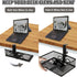 RHBLME Under Desk Drawer Storage, Black 360-Degree Rotating Clamp-on Swivel Pencil Drawer for Office Tables