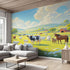 MazoAzuria Farm Animal Mural, Dairy Cow Sheep Horse Wallpaper for Living Room, Nature Landscape Wall Murals for Bedroom