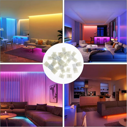 Yetaida 20PCS 4-Pin 8mm 4 2835 3528 LED Strip Connectors, Pin Corner Light Connectors Solderless, Extendable Terminal