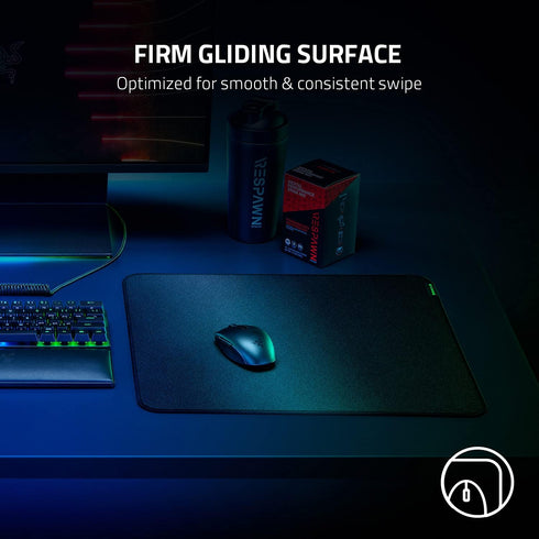 Razer Strider Hybrid Mouse Mat with a Soft Base & Smooth Glide: Firm Gliding Surface - Anti-Slip Base - Rollable