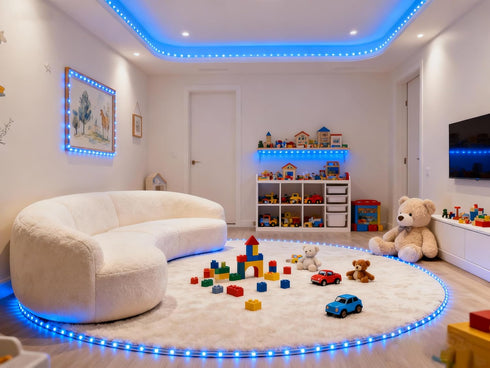 Blue Led Lights Strip Indoor Rope Lights Easy DIY Cuttable Strip Lights for Fish Tank Bar Room Bathroom Living Room