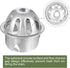 uxcell Gutter Guard Filter, 2.2 Inch Stainless Steel Downspout Strainer, Stops Leaves Blockage