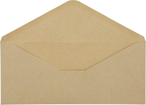 Kraft Paper #10 Business Brown Envelopes (9.5. x 4 In, 100 Pack) by Sustainable Greetings