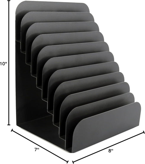 Huron Pad Rack Slant 10 Slot, Black Commercial Grade Steel