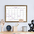 TORASO Dry Erase Monthly Calendar Board, Magnetic Surface Whiteboard for Wall, Rustic Brown Frame, 13"x 17"