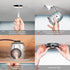 90671 5" 4.5" Dimmable, Bulb Globe Electric Rust Proof Indoor/Outdoor Ridged Baffle Round Trim Recessed Lighting Kit