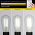 Vintage LED Edison Bulbs, 6W, 60W Equivalent, High Brightness Daylight 5000K, ST58 Antique Filament Bulbs, Pack of 6