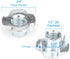 Aovchei 1/4"-20 (100 Pack), 5/16" 4-Pronged T-Nuts Zinc-Plated Steel Corrosion Resistant, Barrel Length, Tee Nut
