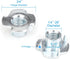 Aovchei 1/4"-20 (100 Pack), 5/16" 4-Pronged T-Nuts Zinc-Plated Steel Corrosion Resistant, Barrel Length, Tee Nut