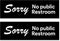 No Public Restroom Sticker Signs – For Retail Stores, Offices, Coffee Shops, Convenience Stands