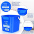 6 Pail,Set 3 Bucket,Incl.3Pcs Matthew Red&Green&Blue Detergent and Sanitizing Cleaning Bucket Quart Cleaning of Square