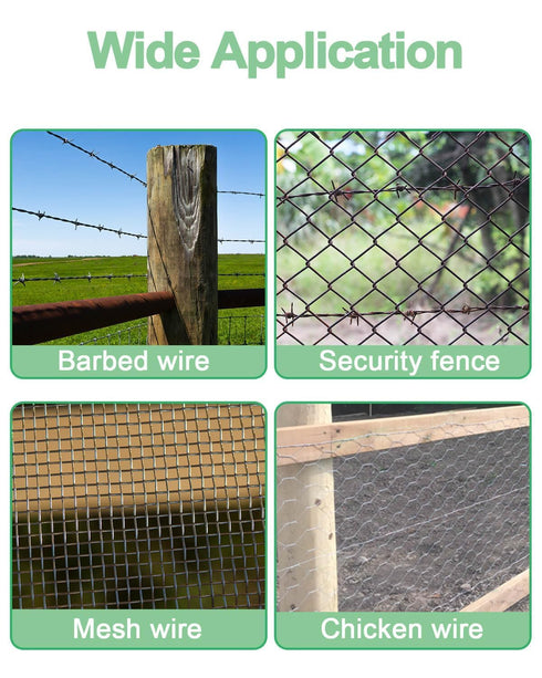 vensovo 200pcs Wire Fence Staple, Steel U-shaped Nail for Wire Mesh, Galvanized Fasteners for Wooden Fence