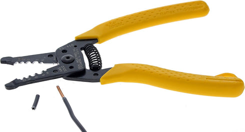 IDEAL Electrical 45-418 Premium Reflex T Stripper, 6-14 AWG Solid, 8-16 AWG Stranded, Wire Stripper with Textured Grips