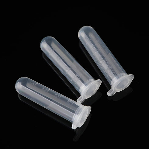 Eowpower 100 Pieces 4 ml Plastic Vial Bottle Tubes for Sample Storage, Beads, Liquid