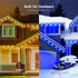 Vrribonx 50FT Lights,IP67 Permanent Outdoor RGB Waterproof Smart LED Eaves Lights with App/Remote Control,for Christmas