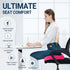 Tailbone Gel Seat Cushion for Car Office - Memory Foam Pain Relief Chair Pillow Cushions - Sciatica Coccyx Butt Lumbar